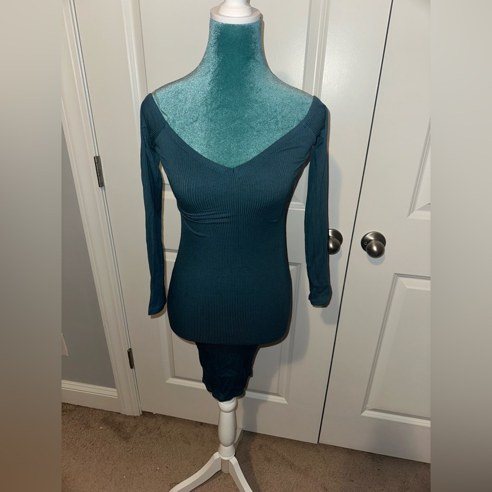 Long sleeve blue Dress 👗